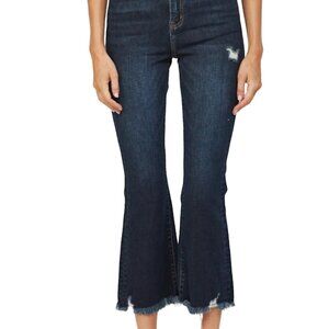 Mica Denim High Rise Crop Flare
